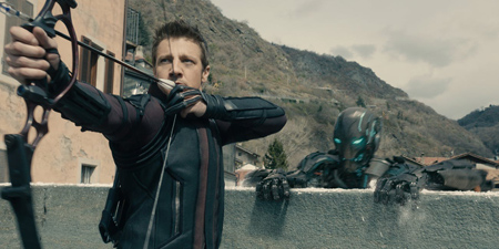 Jeremy Renner as Hawkeye in Age of Ultron.